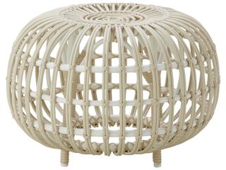 Exterior Aluminum Dove White Franco Albini 21.7'' Small Patio Ottoman