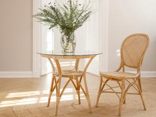 Sika Design Originals Natural Aluminum Wicker Cushion Dining Chair in Youtoo Dark Grey