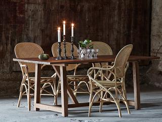 Sika Design Originals Natural Wicker Cushion Dining Chair in Youtoo Dark Grey