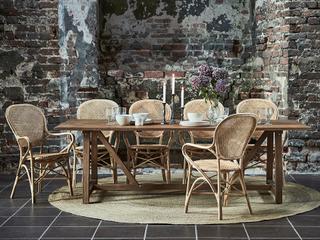 Sika Design Originals Natural Wicker Cushion Dining Chair in Youtoo Dark Grey
