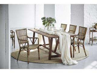 Sika Design Originals Antique Wicker Cushion Dining Chair in Youtoo Sand