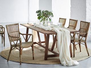Sika Design Originals Antique Wicker Cushion Dining Chair in Youtoo Sand