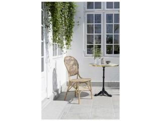 Sika Design Exterior Aluminum Natural Tempotest Canvas White Cushion Dining Chair