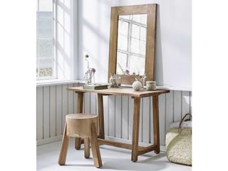 Sika Indoor Teak Brown Accent Stool