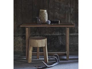 Sika Indoor Teak Brown Accent Stool