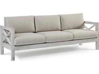 South Sea Rattan Farlowe Quick Ship Aluminum Cushion Sofa