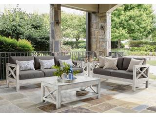 South Sea Rattan Farlowe Quick Ship Aluminum Cushion Sofa