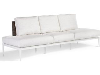 South Sea Rattan Stevie Wicker Modular Patio Sofa with Wraparound Cushions