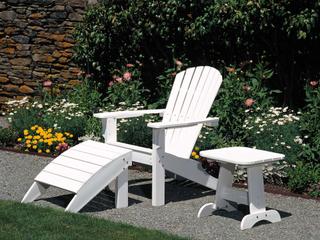 Seaside Casual Shellback Adirondack Recycled Plastic Outdoor Patio Lounge Set
