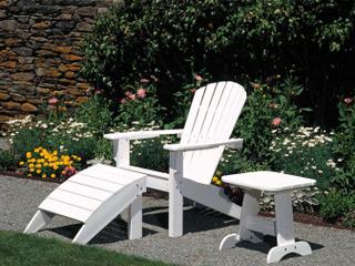 Seaside Casual Classic Adirondack Recycled Plastic Rectangular Patio End Table