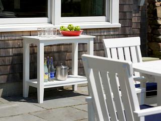 Seaside Casual Complementary Pieces Recycled Plastic Windsor Small Rectangular Patio Buffet Table