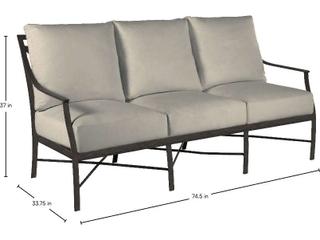 Summer Classics Monaco Quick Ship Wrought Aluminum Cushion Sofa