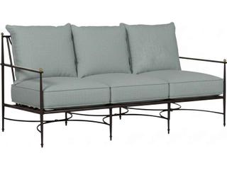 Roma Wrought Aluminum Sofa with Cast Mist Cushions