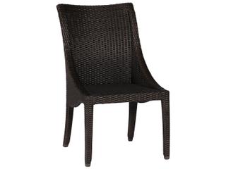Athena Wicker Patio Dining Side Chair with Cushion