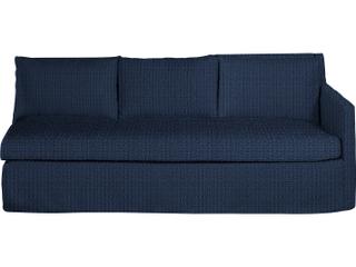 Nora Outdoor Left Arm Facing Sofa in Grid Cloth Mist