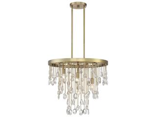 Savoy House Livorno 4-Light Noble Brass Crystal Round Chandelier
