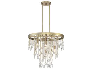 Savoy House Livorno 4-Light Noble Brass Crystal Round Chandelier