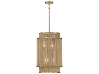 Savoy House Ashburn 6-Light Warm Brass Rope Chandelier