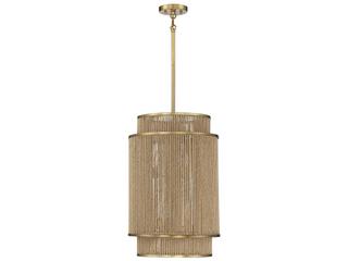 Savoy House Ashburn 6-Light Warm Brass Rope Chandelier