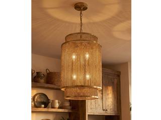 Savoy House Ashburn 6-Light Warm Brass Rope Chandelier