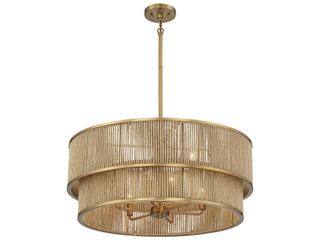Savoy House Ashburn 6-Light Warm Brass Rope Round Chandelier