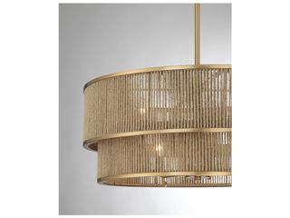 Savoy House Ashburn 6-Light Warm Brass Rope Round Chandelier
