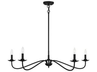Savoy House Meridian 5-Light Matte Black Candelabra Chandelier