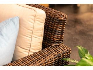 Sunset West Coronado Cognac Wicker Cushion Sofa