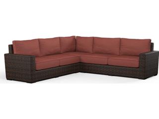 Sunset West Coronado Cognac Wicker Cushion Sofa