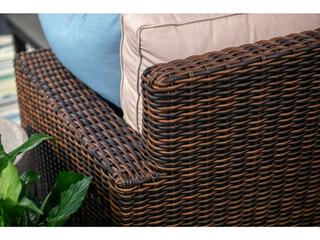 Sunset West Coronado Cognac Wicker Cushion Sofa