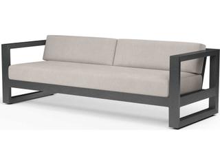 Sunset West Redondo Slate Aluminum Cushion Sofa