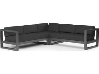 Sunset West Redondo Slate Aluminum Cushion Sofa
