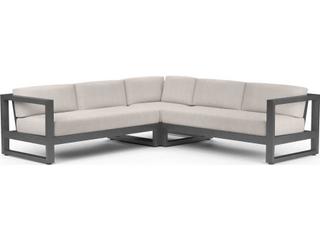 Sunset West Redondo Slate Aluminum Cushion Sofa