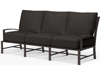 La Jolla 3-Seater Aluminum Cushion Sofa in Espresso