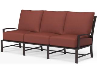 La Jolla Aluminum Cushion Sofa with Sunbrella Fabric in Espresso
