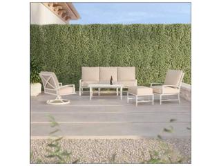 Sunset West Bristol White Aluminum Cushion Sofa