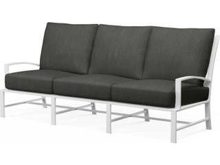 Sunset West Bristol White Aluminum Cushion Sofa