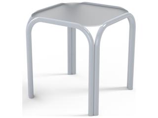 Obscure Acrylic Top Square Outdoor End Table
