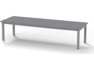 Telescope Casual Marine Grade Polymer Rectangular Extendable Outdoor Dining Table with Umbrella Hole