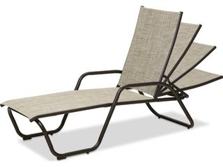 Telescope Casual Gardenella Sling Aluminum Four Position Stackable Outdoor Chaise Lounge