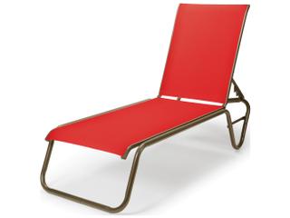 Telescope Casual Gardenella Sling Aluminum Four Position Lay-flat Stackable Outdoor Chaise Lounge
