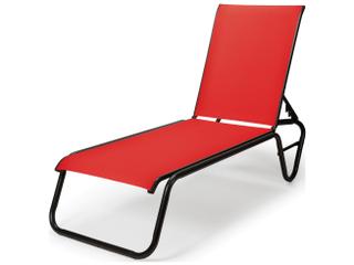 Telescope Casual Gardenella Sling Aluminum Four Position Lay-flat Stackable Outdoor Chaise Lounge