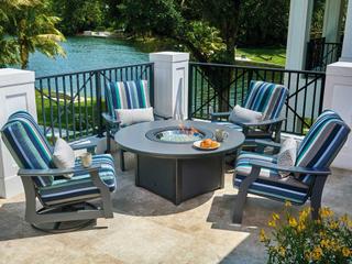 Telescope Casual St. Catherine Marine Grade Polymer Cushion Fire Pit Lounge Set