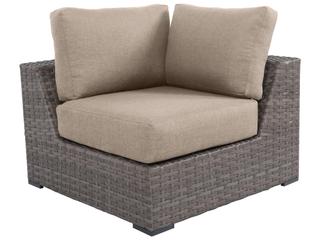Bali Wicker Sofa with Olefin Cushions in Wheat
