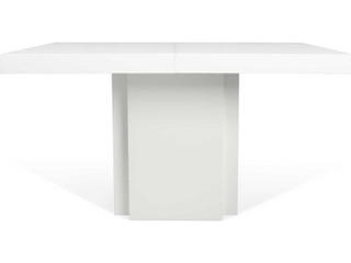 Dusk Square Dining Table in High Gloss White