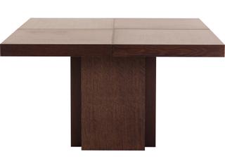 Dusk Square Dining Table in Chocolate Oak Veneer with Central Pedestal by Delio Vicente