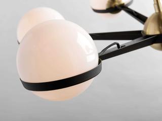 Troy Lighting Ace 8-Light Textured Bronze And Brushed Brass Glass Globe Chandelier