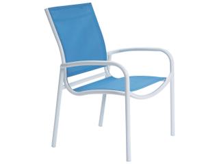 Millennia Relaxed Sling Aluminum Stackable Outdoor Dining Arm Chair
