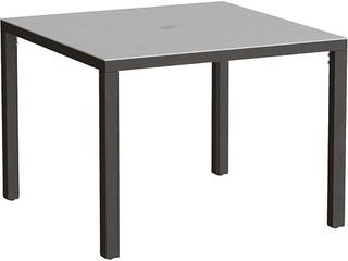 Parson Solid Top Aluminum 37" Square KD Dining Table