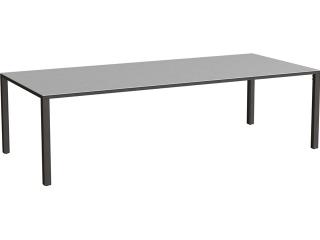 Parson Solid Top Aluminum 96" x 42" Rectangular Dining Table